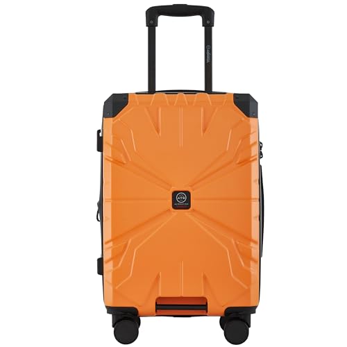 Wrangler ATG Alpine 22 Expandable Rolling Hardside Carry-On Luggage Blazing Orange