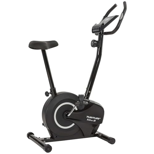 Tunturi Heimtrainer FitCycle 30 - Heimtrainer fahrrad - Hometrainer - Fitnessfahrrad für Zuhause - 8 Widerstandsstufen - mit Herzfrequenz-Sensoren - LCD-Display