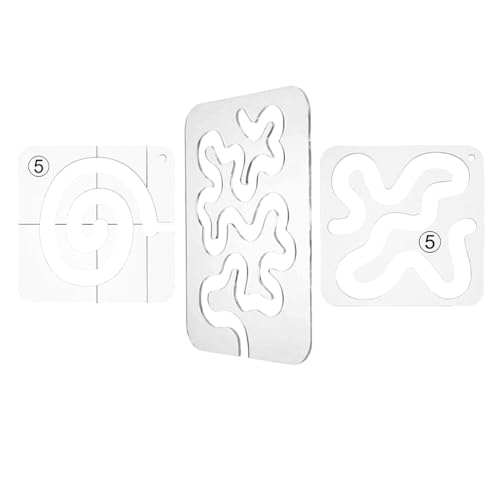 MOKKHNB Règles de Couture Précision en Acrylique pour Patchwork Lot de 3 et Usage Polyvalent,...