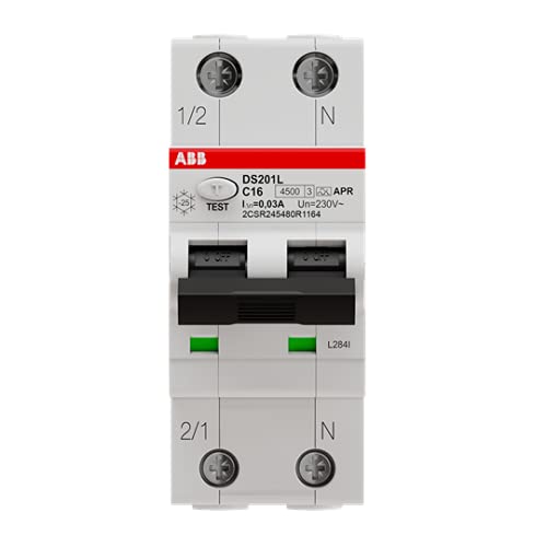 Composant de commande ABB 2CSR245480R1164 RCBO DS201 L C16 30mA disjoncteur différentiel