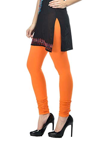 Image of Frenchtrendz Women's Cotton Spandex Stretchable Mid Rise Slim Fit Churidar Leggings Pull On