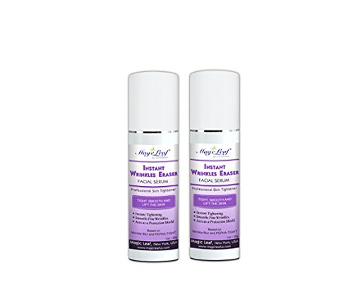 PACK OF 2 Instant Wrinkle Eraser Facial Serum - Anti-wrinkle, Firming Tightening Fine Lines Eye & Face Cream, Wrinkle Filler
