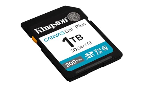 Image of Kingston Canvas Go Plus 1TB SD Card | Up to 200MB /s | Class 10, UHS-I, U3, V30 | SDG4 /1TB