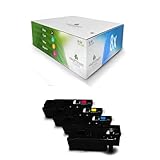 Contenu de la livraison et portée : 8 x toners (2 x jaune/jaune d'environ 1 400 pages, 2 x bleu/cyan d'environ 1 400 pages, 2 x rouge/magenta d'environ 1 400 pages, 2 x noir/noir d'environ 2 000 pages), données de portée à 5 % de couverture