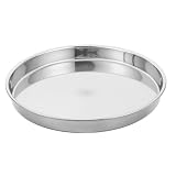 TOMETURE Tropfschale für Eisbehälter aus Edelstahl – 24 cm Eiswanne – Wasserauffangschale für Tisch/Theke, Esszimmer, Bar, Restaurant, Weinständer