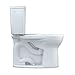 TOTO Drake Two-Piece Round 1.28 GPF Universal Height TORNADO FLUSH Toilet with CEFIONTECT, Cotton White - CST775CEFRG#01
