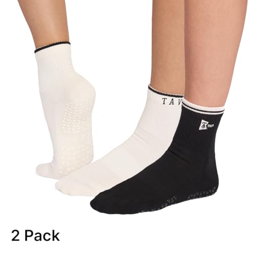 Image of TAVI Aria Pilates Socks - Grip Socks for Women with Non-Slip Grippy Sole and Arch Support, Wear for Yoga, Barre, Dance