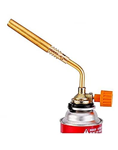 MAHA Premium Butane/LPG Single Nozzle Brazing Blow Torch with Manual Ignition with Butane Canister For Copper Pipe Welding & Brazing, Camping, Jewelry Repair Work.