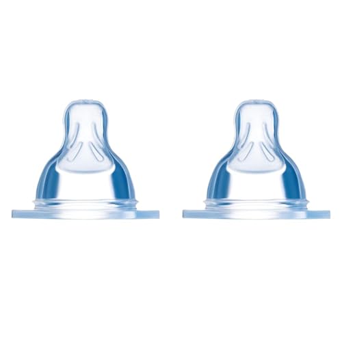 MAM Sauger Größe 2 im Doppelpack, Flaschensauger (Durchflussrate mittel), weicher Trinksauger passend für alle MAM Flaschen/Trainer, ab 4+ Monate (Packung mit 2)