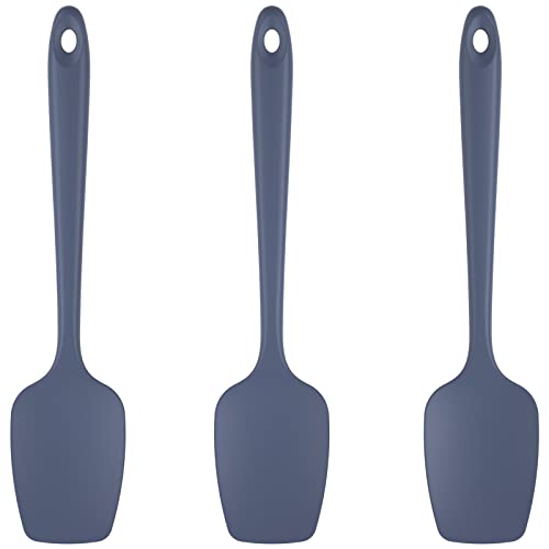 Image of U-Taste Silicone Spoon Spatula Set of 3, 600F High Temp, Midnight Blue