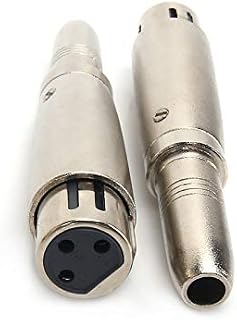 SiYear profession 3 Pin XLR Female to 6.35mm Female Jack Socket Stereo Audio Microphone Mic Adapter Converter ConnectorXLR to 6.35mm Adapter (2PACK)