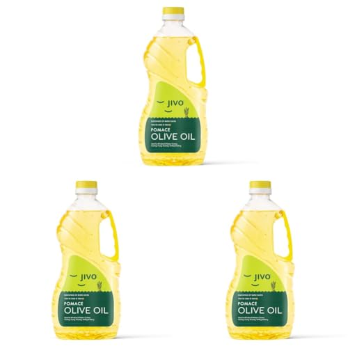 Image of Jivo Everyday Cooking Pomace Olive Oil 2 Litre | Imported from Spain | Rich in MUFA, Low in Saturated Fat | Ideal for Frying, Roasting & Baking | Cooking Oil for Daily Use. (Pack of 3)