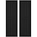 Ekena Millwork ARW101BF518X82BLH Americraft Five Exterior Real Wood Two Equal Panel Framed Board-n-Batten Shutters (Per Pair), 17 1/2"W x 82"H, Black