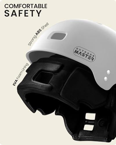 image for OutdoorMaster Kayak & Water Helmet with Ear Pads, 12 Vents & Dial Fit 