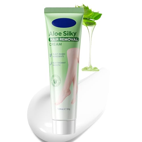 Image of Gentle Aloe Vera Hair Removal Cream,Aloe Silky Hair Removal Cream - Gentle Plant-Based Depilatory with Aloe & Centella - Mild for Sensitive Skin on Legs, Arms, Bikini, Underarms, (1 pcs)