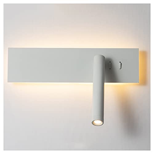 Lampe de Lit LED 12W Design Blanc Chaud avec Spot de Lecture Idéal Salon et Chambre