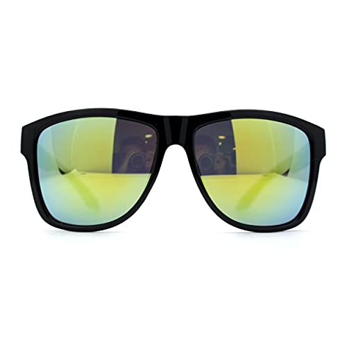 Mirror Lens Kush Mens Oversize Rectangular Sport Sunglasses2