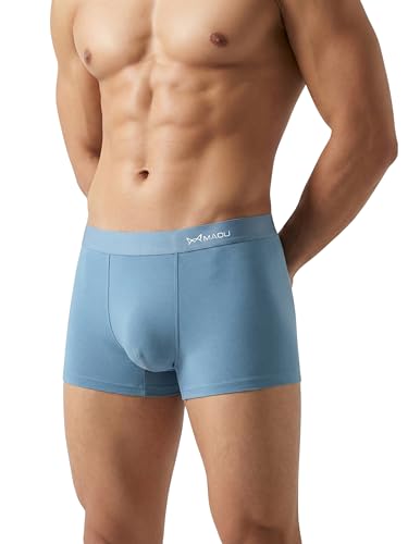 Image of MAOU Men's Premium Cotton Modal Boxer Briefs | Ultra-Soft Stretch Fabric with 5% Spandex | Moisture-Wicking, Breathable, No Ride-Up Underwear for Daily Comfort (M-XL)