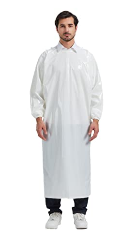 Nanxson Unisex wasserdicht Langarm Schürze TPU umweltfreundlich Küche Arbeitsschürze Fleischerschürze Metzgerschürze