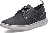 Rockport Men's Beckwith Plain Toe Oxford Sneaker, New Dress Blues Leather/Suede, 10.5