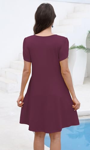 Image of COSSEN Women's Summer Casual Tshirt Dress Crew Neck