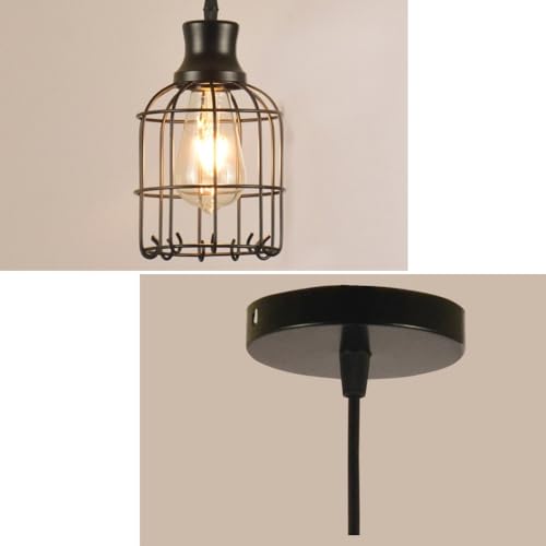 Lámpara colgante de araña industrial en hierro forjado y cuerda para cocina estilo loft 7