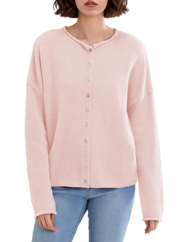Image of Women Y2k Knitted Cardigan Long Sleeve Button Down Sweater Lightweight Casual Cardigan Loose Fall Streetwear