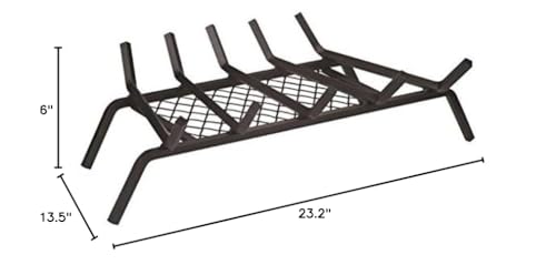 image for Rocky Mountain Goods 23-inch Fireplace Grate with Ember Retainer - 1/2