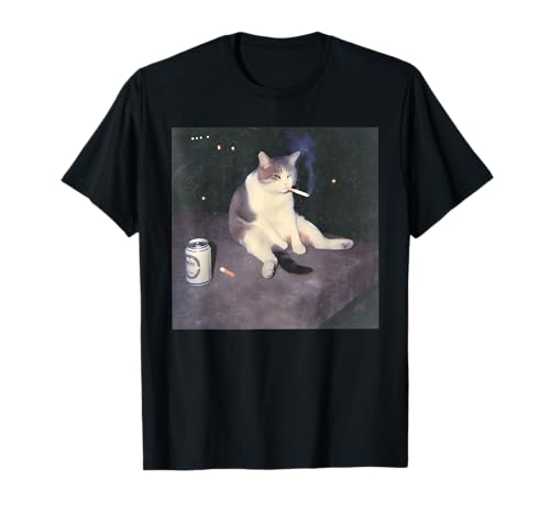 Funny Smoking Cat Meme T-Shirt
