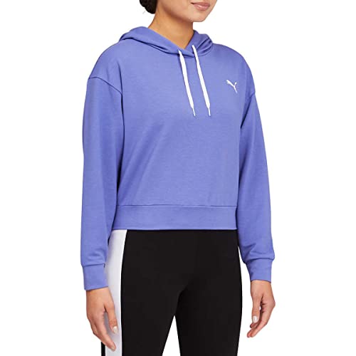 Sweat à capuche court Puma style cropped moderne bleu S