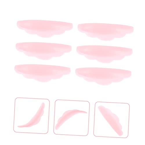 Beavorty 60 Pares Kit De Remendo De Silicone Para Cílios Kit De Maquiagem Conjunto Rosa Almofadas De