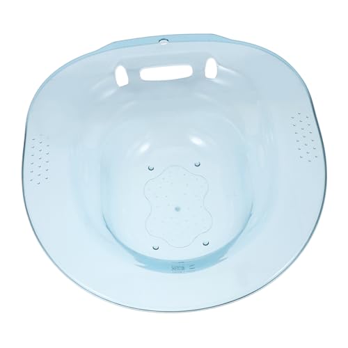 BATHVEVE Bañera de Asiento Práctica para Embarazadas y Cuidado Postparto Cuenco de Baño de Plástico Resistente para Ancianos Diseño Antideslizante y Material Pet Duradero Color Agua Azul