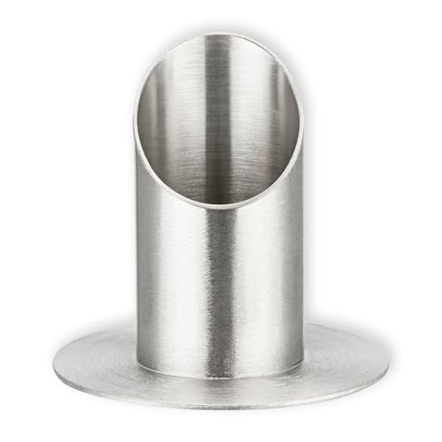 FRITZ COX Metall-Kerzenständer Silber – passend für 4 cm Kerzen, modernes Design, Handarbeit