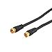 Cables Direct Online 6 feet Black RG6 Coax Cable F Pin Coaxial Tip BNC Extension Wire for Satellite Dish Cable TV Antenna