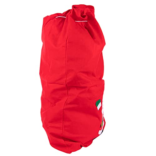 Idena 8580196 Sac de Noël, avec motif de Père Noël, rouge, 90 x 60 cm, en feutre, idéal comme cadeau - Image 3