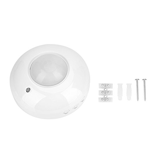 Detector Infrarrojo del Cuerpo Humano, Interruptor de Sensor de Movimiento de Luces para Las Escaleras del Pasillo,Cuarto de Baño y Habitación Infantil (Blanco)