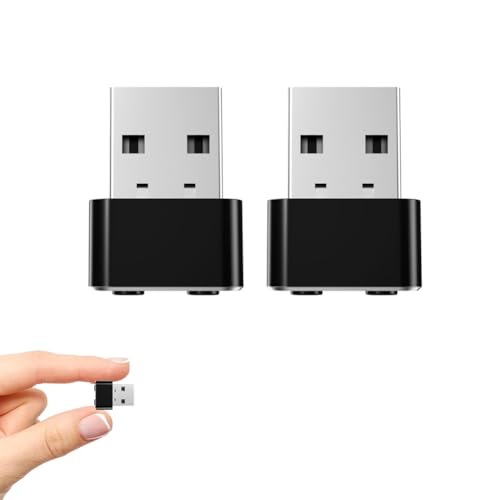 Image of Verilux 2PCS Tiny Mouse Jiggler Undetectable Mouse Mover, 3 Auto Jiggle Modes & Memory, Plug-and-Play USB Composite Device, Universal OS Support, On /Off Switch, Keeps Screen Active for Work /Gaming