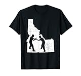 krav maga self defense martial art - MMA fighter IDAHO's map T-Shirt
