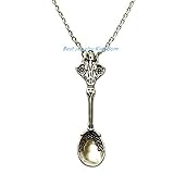 Antique Silver Spoon Necklace. Spoon Charm Necklace. Silver Spoon. Spoon Theory. Spoon Pendant Best...