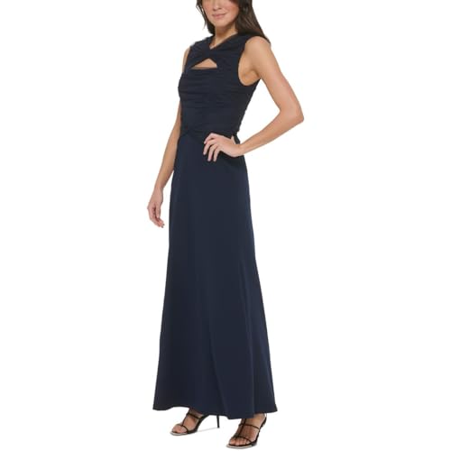 Robe Formelle Femme DKNY Gown Chic à Découpe et Fronces Avant