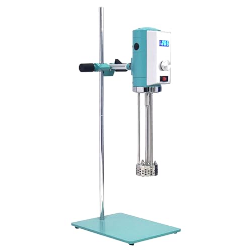 Intbuying S020283FBA 300W High Shear Homogenizer 220V 2000-13000Rpm Digital High Shear Mixer Emulsification Machine Emulsion Homogenize Dispersion Machine With Stainless Steel Stirring Device Lab Homogenizer Emulsifier cover