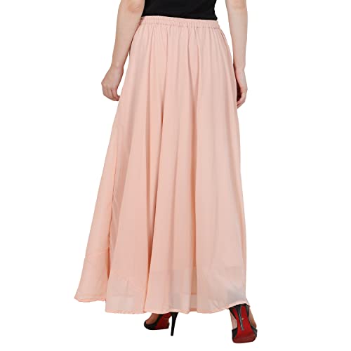 Image of Skirt for Women Designer and Full Flared Georgette Plain