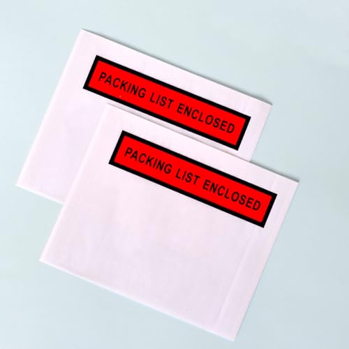 Image of 1000pcs 4.5 inchx5.5 inch Packing List Envelopes Self-seal Packing Slip Envelope Pouches Shipping Label Sleeves Top Loading Packing List Enclosed Bags.