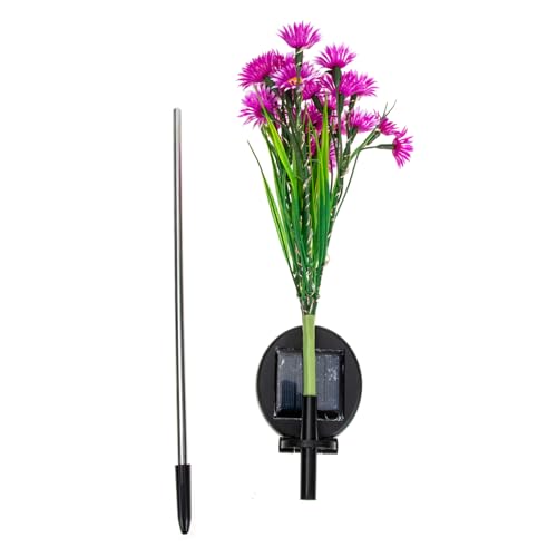 DOITOOL Lampada Solare Da Giardino Led Forma Di Crisantemo Illuminazione Esterni Per Cortile Terrazzo e Design Creativo e Facile Installazione