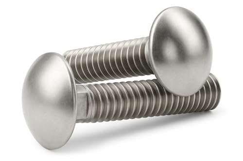 Image of IMSCREWS 1 /2-13 x 1 Carriage Bolts, 304 18-8 Stainless Steel, Round Head & Square Neck, Full Thread Heavy Duty Structural Bolts for Metal & Wood, 2 Pack