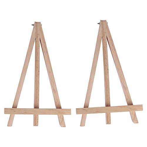 Image of Amazon Brand - Umi Canvas Easel Stand Tabletop A-Frame Medium Wooden Easel Size - 12 Inch Pack of 2