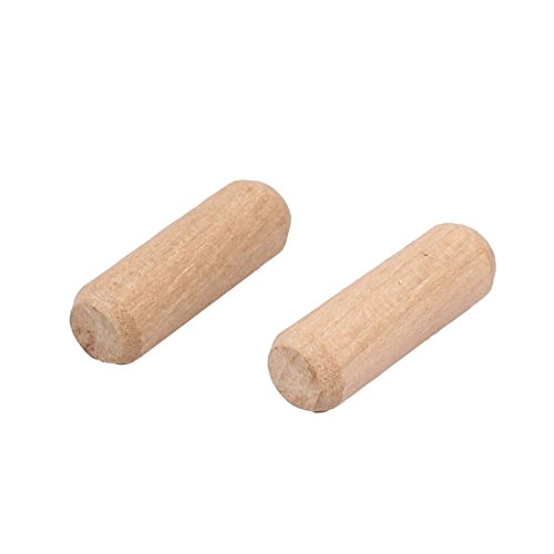 sourcing map 50stk Schublade runde Form um geriffelte Holz Handwerk Dübel Pin 10mm x 30mm de