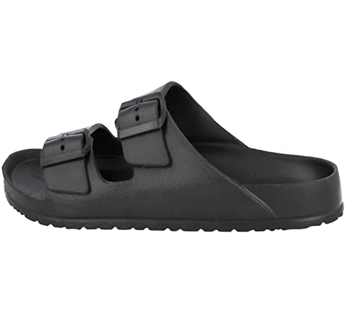 Yinka Shoes Ladies Double Buckle EVA Sandals (Black, uk_footwear_size_system, adult, women, numeric, medium, numeric_6) - Image 2