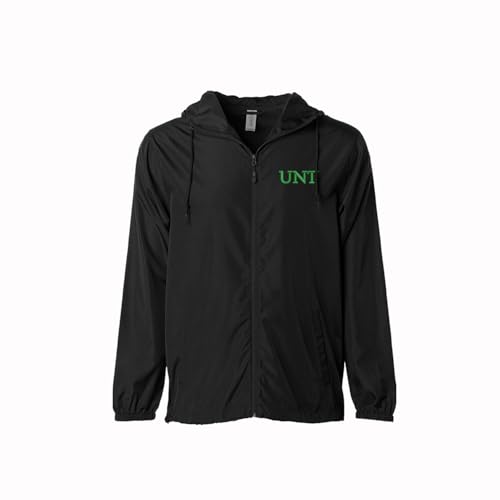 Sorority Letters Shop University of North Texas Lightweight Windbreaker Jacket embroidered with UNT