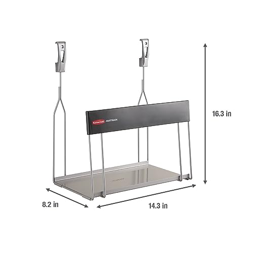 Rubbermaid Garage FastTrack Recycled Cardboard Holder, Wall Mounted Recycling System, Holds up to 20 pounds, Satin Nickel, for Home/Garage by Rubbermaid - Image 2